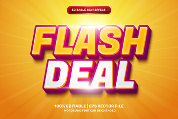 new flash sale deal promo 3D Editable text Effect Style