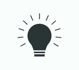 Light Bulb icon vector Idea sign solution, thinking concept colorful template
