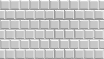 Subway tile background. Grey brick wall pattern for kitchen and bathroom. Vector illustration.