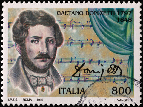 Gaetano Donizzetti on italian postage stamp