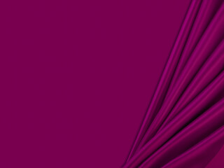 Beautiful elegant wavy dark fuchsia pink satin silk luxury cloth fabric texture with monochrome background design. Copy space