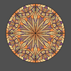 Mandalas for book. Decorative round ornaments.