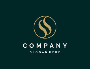 Luxury letter SS logo template