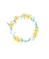 Wreath of sunny flower 