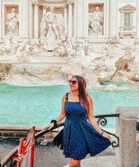 Roma, fontana di Trevi, Italia  - obrazy, fototapety, plakaty