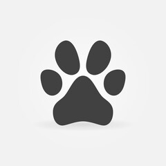 Dog Paw vector Footprint concept minimal icon or symbol