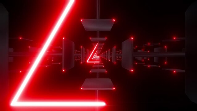 4K Rotating Light Boxes Tunnel