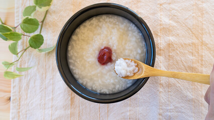 梅干しのお粥 ”Japanese Rice porridge