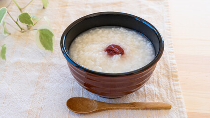 梅干しのお粥 ”Japanese Rice porridge