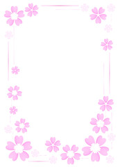 F_봄, 꽃 편지지 프레임