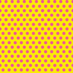Pink circle abstract on yellow  background