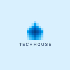 Vector logo design template. Smart house icon.