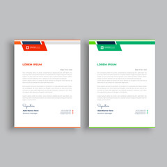 Letterhead template in Abstract style design