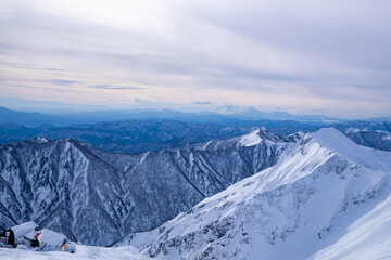 Fototapeta na wymiar 厳冬期の山岳写真　絶景の雪景色