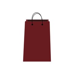 Beautiful shopping bag color icon on white. Logo package, purchase or buy. Flat isolated symbol for: illustration, minimalistic, banner, logo, shop, app, market, emblem, design, web, ui. Vector EPS 10
