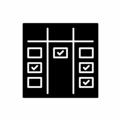 agile board glyph icon vector