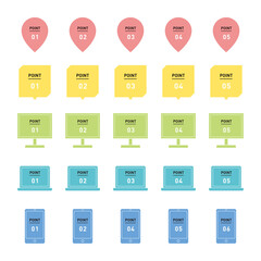 シンプルなポイントデザイン素材