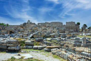 Perge Ancient City The Nymphaion of Septemius severus. Perge One of the Pamphylian cities and was believed to have been built in the 12th to 13th centuries BC.