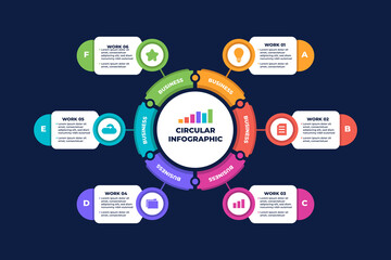 Colorful Circle Business Infographic Template