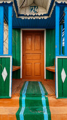 decorated porch in the village