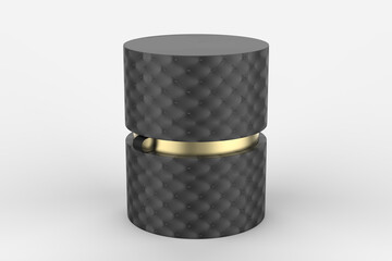 spot custom holiday wedding Engagements luxury cylinder round gift box. 3d illustration