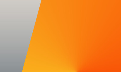 orange gradient background with gray slanted squares