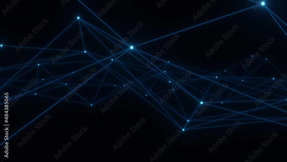Poster plexus abstraction digital network technology. moving background loop. vj loops. 3d rendering