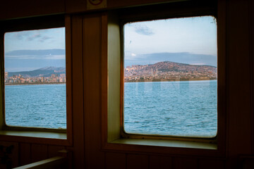 view of Istanbul from the ferry