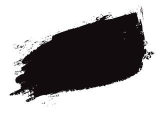 Black brush stroke isolated on white background. Trendy brush stroke vector for black ink paint, grunge backdrop, dirt banner, watercolor design and dirty texture. Brush stroke vector