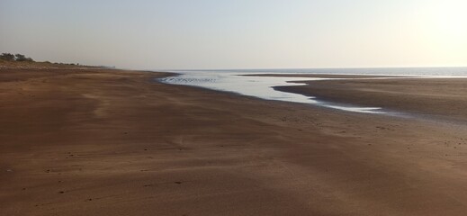 sunset over the beach