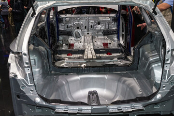 Aluminium chassis of car
