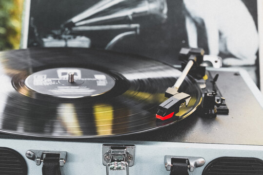 Old Fashioned Retro Vinyl Record Player