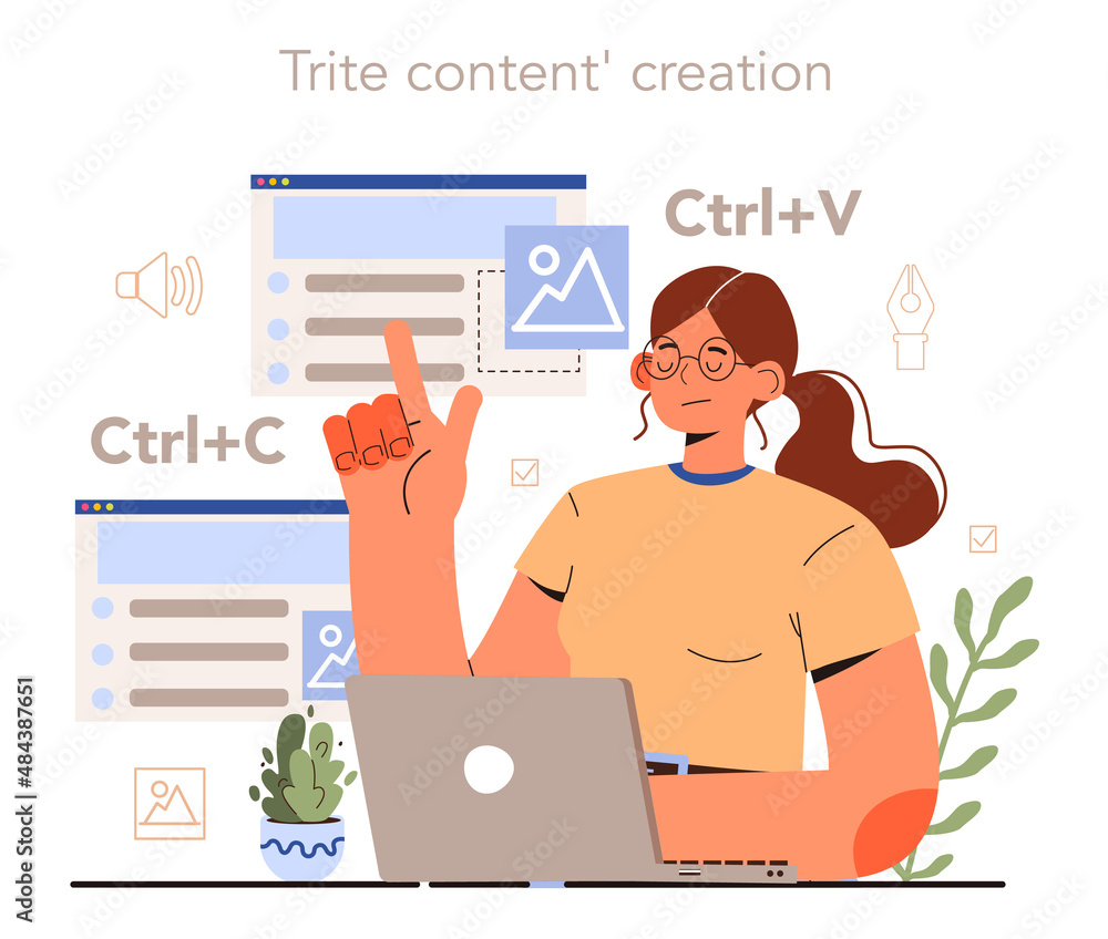 Aufkleber trite content creation. content manager guidance. content creation mistake
