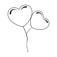 Balloons icon vector. Birthday illustration sign. Celebration symbol. event logo.