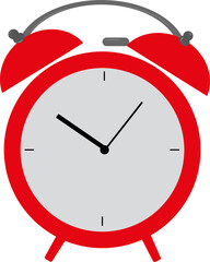 red alarm clock with arrows