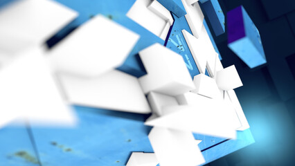 Space background 3d render illustration