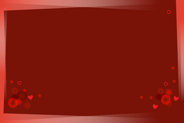 Illustration of a heart The background is red. There is a frame around the picture. For Valentine's Day or other special occasions. Love color concept.