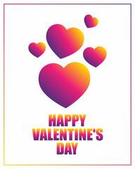 Vector illustration of Happy Valentine's Day concept greeting