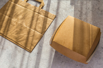 Craft bag and hamburger box, takeaway