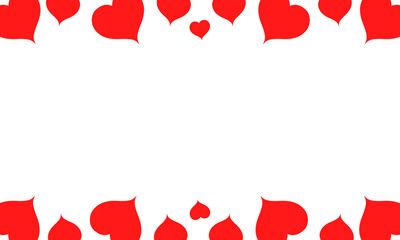 white background with love icon set on top and bottom