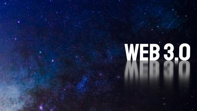 The Web 3.0  text for technology concept 3d rendering