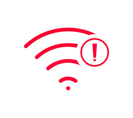 no Wireless network sign symbol icon red color