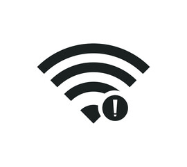 No wireless connections, no wifi icon sign vector