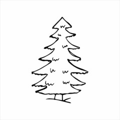 hand drawn doodle sketch tree