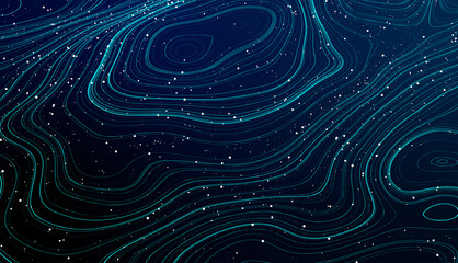 Abstract flowing lines background for your design project. Vector illustration. Wallpaper. Futuristic background. Business. - obrazy, fototapety, plakaty