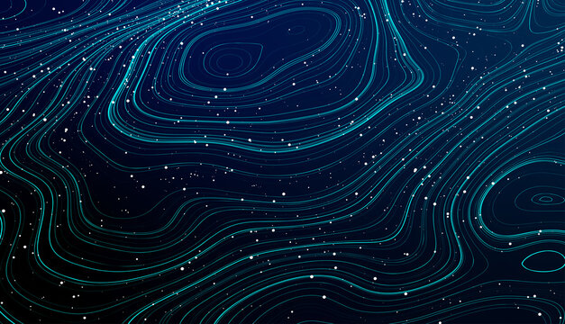 Abstract flowing lines background for your design project. Vector illustration. Wallpaper. Futuristic background. Business.