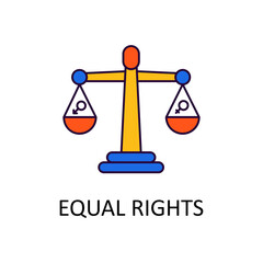 Equal Rights vector Filled Outline Icon Design illustration. Home Improvements Symbol on White background EPS 10 File