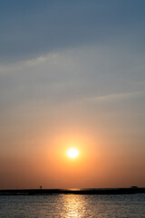 Sunset at the sea landscape