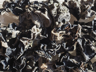 Chinese black fungus (Auricularia auricula judae) mushroom veget