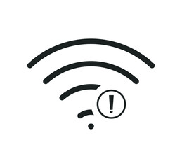 no wi-fi connection icon, no Wireless network sign symbol